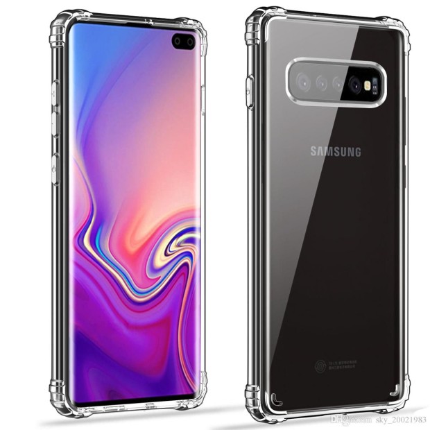 Силиконовый чехол 6D Samsung Galaxy S10e (Прозрачный)