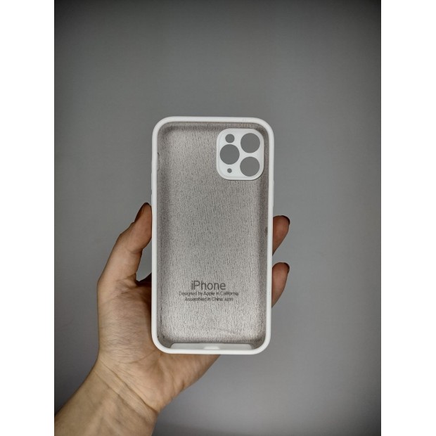 Силикон Original Square RoundCam Case Apple iPhone 11 Pro (06) White