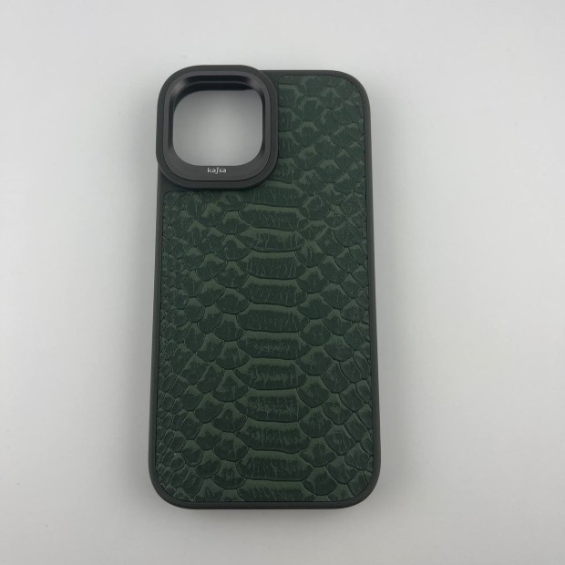 Чехол Kajsa Snake Pattern iPhone 15 (Olive)