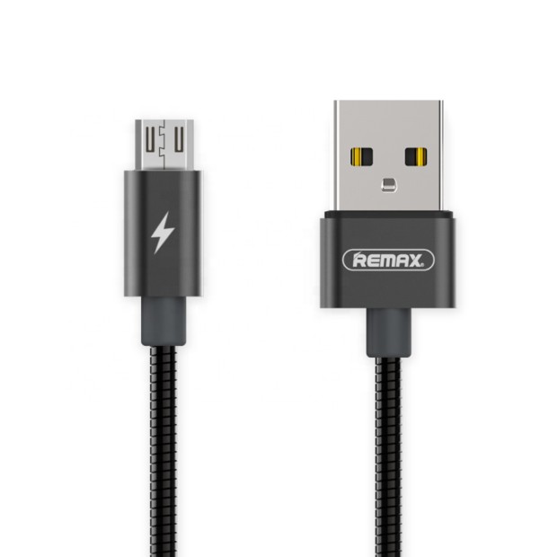 USB-кабель Remax Zink Serpent RC-080m (MicroUSB) (Чорний)