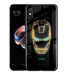 Накладка Luminous Glass Case Xiaomi Redmi Note 5 / Note 5 Pro (Iron Man)