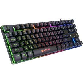 Клавиатура проводная Real-El Gaming 8710 TKL Backlit Ukr (Чёрный)