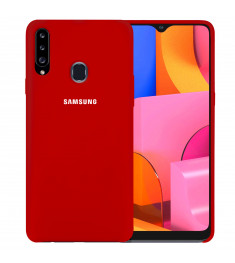 Силикон Original Case Samsung Galaxy A20S (2019) (Тёмно-красный)