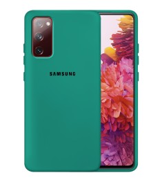 Силикон Original 360 Case Logo Samsung Galaxy S20 FE (Тёмно-зелёный)