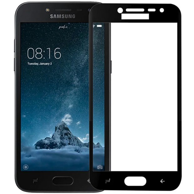 Защитное стекло 5D для Samsung Galaxy J2 (2018) J250 Black