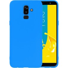 Силиконовый чехол iNavi Color Samsung Galaxy J8 (2018) J810 (голубой)