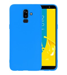 Силиконовый чехол iNavi Color Samsung Galaxy J8 (2018) J810 (голубой)