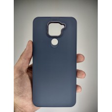 Накладка Metal Camera Xiaomi Redmi Note 9 / Redmi 10X (Тёмно-синий)