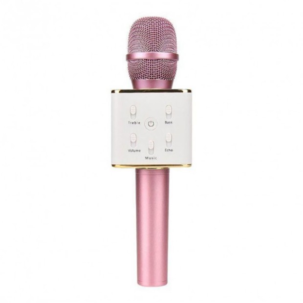 Микрофон-караоке Bluetooth Q7 (Розовое золото)