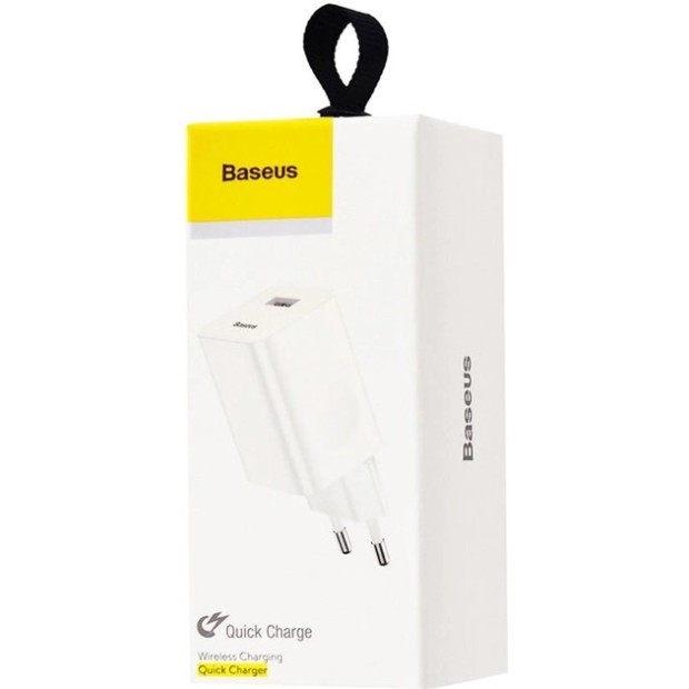 СЗУ-адаптер Baseus Wall Charger 24W PD QC 1USB (Белый) CCALL-BX02