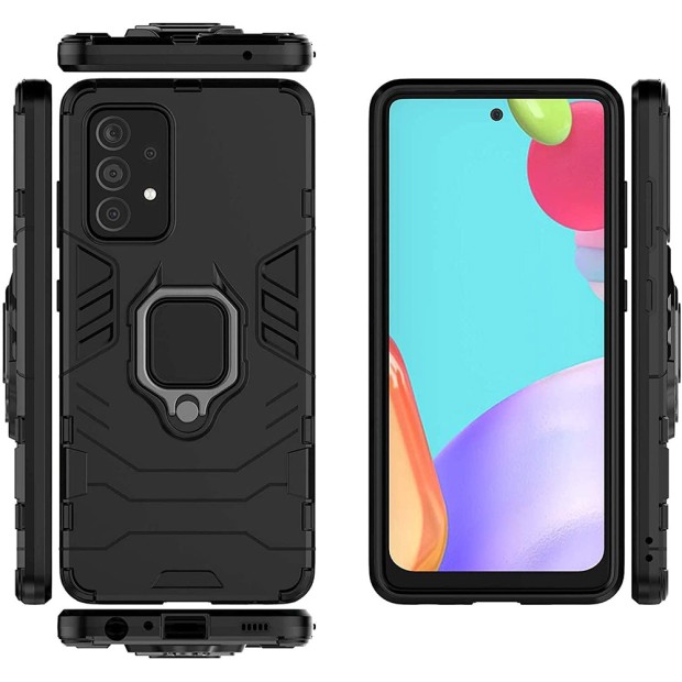 Бронь-чехол Ring Armor Case Samsung Galaxy A52 (2021) (Чёрный)