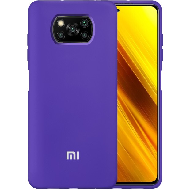 Силикон Original 360 Case Logo Xiaomi Poco X3 (Фиолетовый)