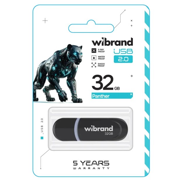 USB 2.0 флеш-накопитель Wibrand Panther 32Gb