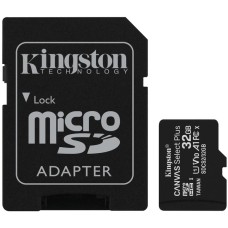 Карта памяти Kingston Canvas Select Plus MicroSDHC 32GB (UHS-1) (Class 10) + SD адаптер