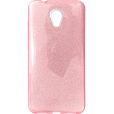 Силиконовый чехол Glitter Meizu M5s (Розовый)