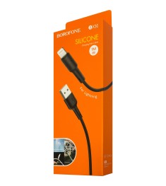 USB-кабель Borofone Silicone BX30 (Lightning) (Чёрный)
