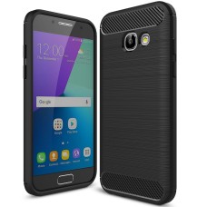 Силикон Polished Carbon Samsung Galaxy A3 (2017) A320 (Чёрный)