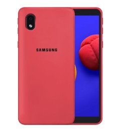 Силикон Original 360 Case Logo Samsung Galaxy A01 Core (Клубничный)