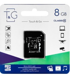 Карта памяти Touch & Go MicroSDHC 8Gb (Class 10) + SD-адаптер