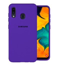 Силиконовый чехол Original Case (HQ) Samsung Galaxy A20 / A30 (2019) (Фиолетовый..