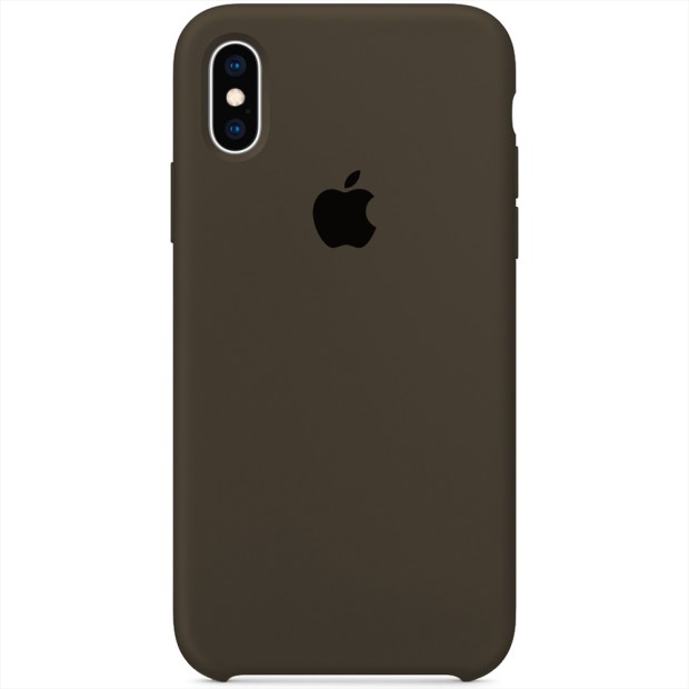 Чехол Силикон Original Case Apple iPhone X / XS (03) Dark Olive