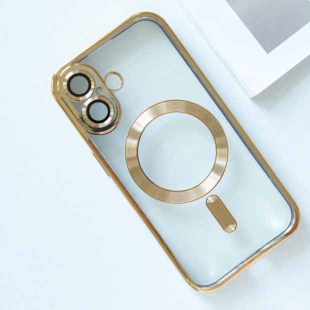 Чехол UMKU Shining with MagSafe Apple iPhone 16 Plus (Gold)