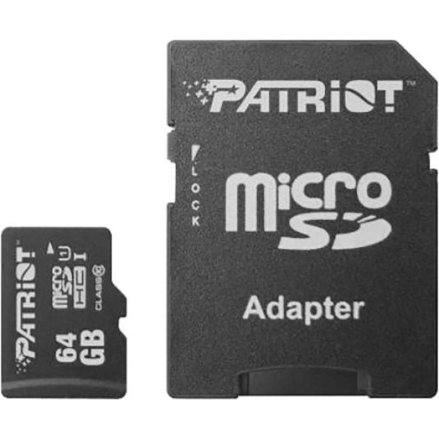 Карта памяти Patriot LX Series MicroSDXC 64Gb (Class 10) (Уценка) (1 Категория)