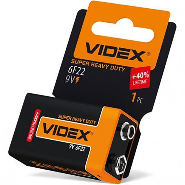 Батарейка Videx 6F22 9V