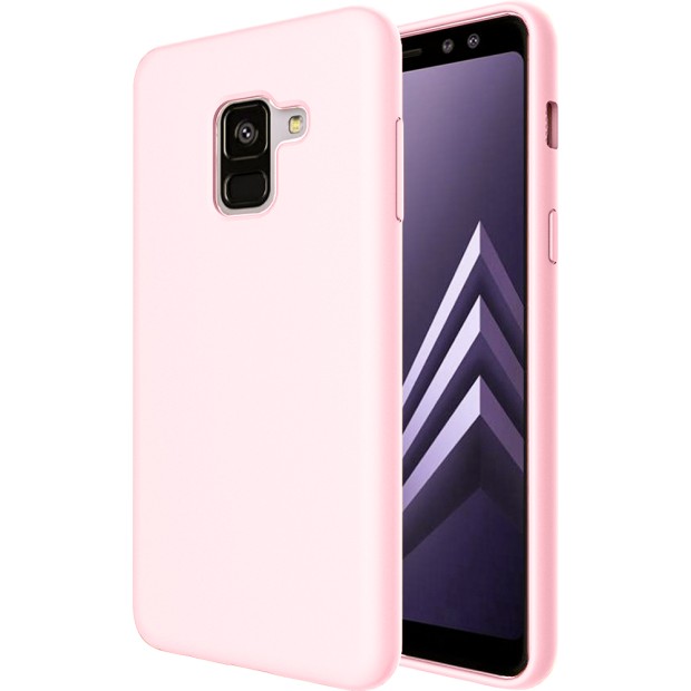 Силиконовый чехол iNavi Color Samsung Galaxy A8 (2018) A530 (розовый)