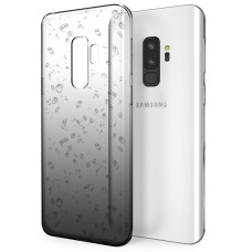 Силикон Rain Gradient Samsung Galaxy S9 Plus (Чёрно-серый)