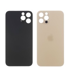 Заднее стекло корпуса для Apple iPhone 12 Pro Gold (золотое) маленький вырез под..