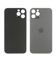 Заднее стекло корпуса для Apple iPhone 12 Pro Graphit (серое) маленький вырез по..