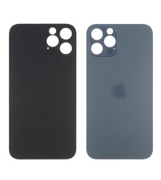 Заднее стекло корпуса для Apple iPhone 12 Pro Max Blue (синее) маленький вырез п..