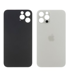 Заднее стекло корпуса для Apple iPhone 12 Pro Max Silver (белое) маленький вырез..