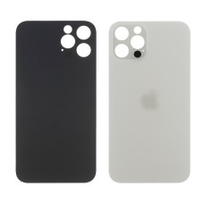 Заднее стекло корпуса для Apple iPhone 12 Pro Silver (белое) маленький вырез под камеру