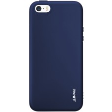 Силиконовый чехол iNavi Color Apple iPhone 5 / 5s / SE (темно-синий)