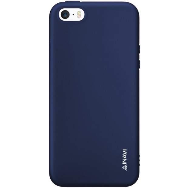 Чехол Силикон iNavi Color Apple iPhone 5 / 5s / SE (темно-синий)