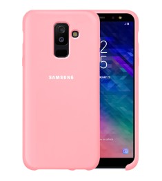 Силикон Original Case HQ Samsung Galaxy A6 Plus (2018) A605 (Светло-розовый)