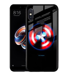 Накладка Luminous Glass Case Xiaomi Redmi Note 5 / Note 5 Pro (Captain America)