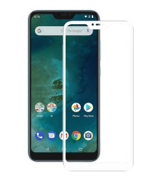 Защитное стекло Xiaomi Mi A2 Lite / Redmi 6 Pro White (Клей)
