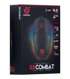Мышь проводная Fantech X8 Combat (Чёрный)