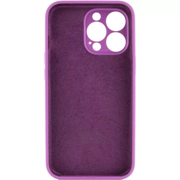 Силикон Original RoundCam Case Apple iPhone 15 Pro Max (28) Brinjal