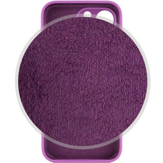 Силикон Original RoundCam Case Apple iPhone 15 Pro Max (28) Brinjal