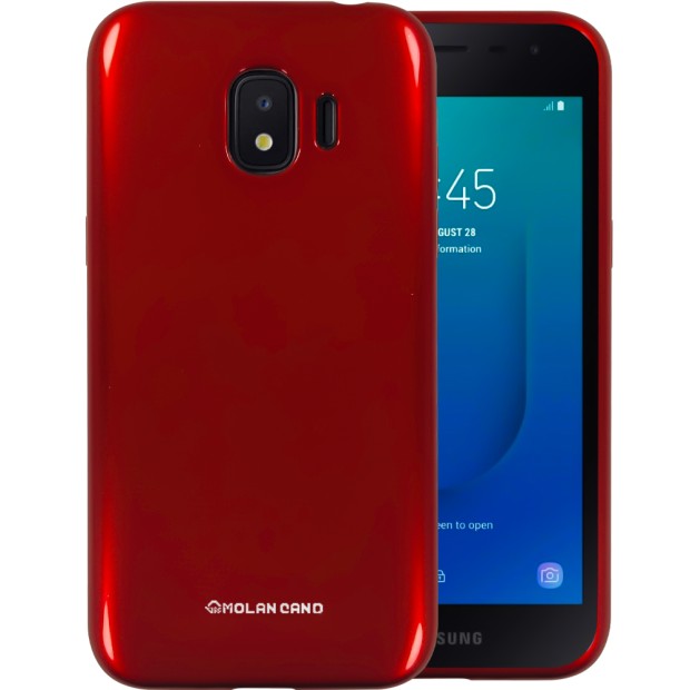Силикон Molan Shining Samsung Galaxy J2 (2018) J250 (Красный)