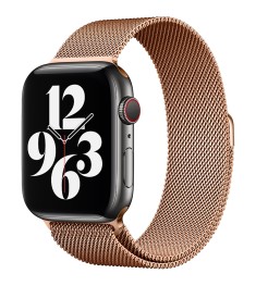 Ремешок Milanese Loop Apple Watch 42 / 44 / 45 / 49mm (Gold)