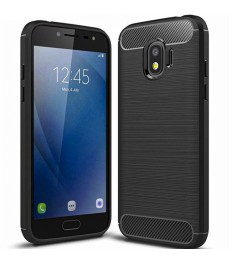 Силикон Polished Carbon Samsung Galaxy J2 (2018) J250 (Чёрный)