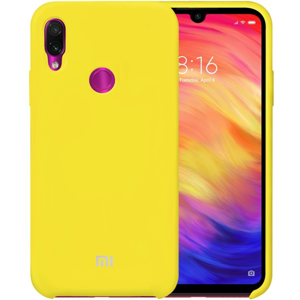 Силикон Original 360 Case Logo Xiaomi Redmi Note 7 (Лимонный)