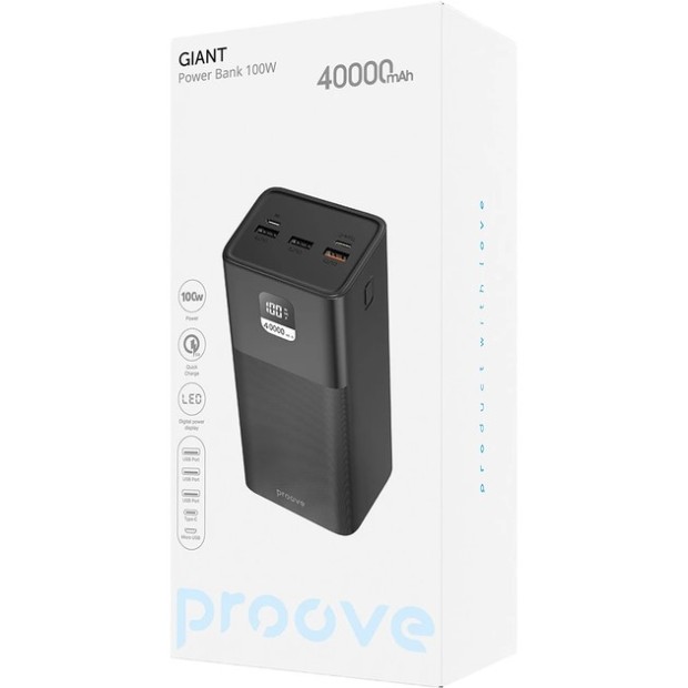 PowerBank Proove Giant 100W 40000mAh (Black)