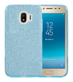 Силикон Glitter Samsung J2 (2018) J250 (Голубой)