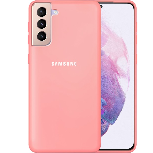 Силикон Original 360 Case Logo Samsung Galaxy S21 Plus (Розовый)